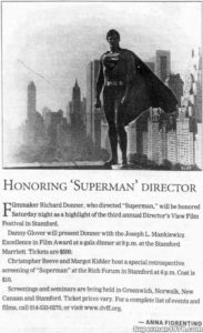 SUPERMAN THE MOVIE- director View Film Festival ad. February 18, 2002.