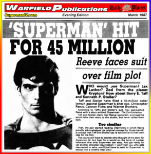 SUPERMAN IV DAILY PLANET- March 1987.