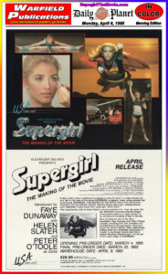 SUPERGIRL THE DAILY PLANET- April 8, 1985.