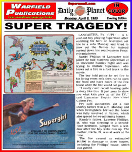 SUPERGIRL THE DAILY PLANET- April 8, 1985.