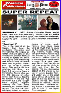 SUPERMAN II THE DAILY PLANET- April 7, 1985.