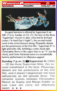 SUPERMAN II THE DAILY PLANET- April 7, 1985.