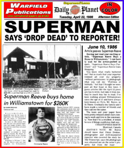 SUPERMAN IV THE DAILY PLANET- April 22, 1986.