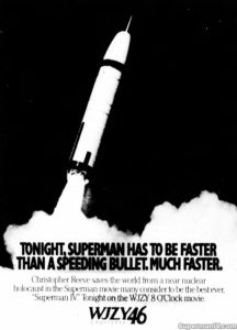 SUPERMAN IV- WJZY ad. May 23, 1990.