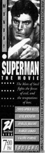 SUPERMAN THE MOVIE- KTXA ad. May 21, 1990.