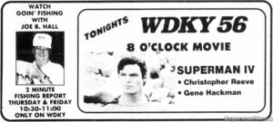 SUPERMAN IV- WDKY ad. May 23, 1990.