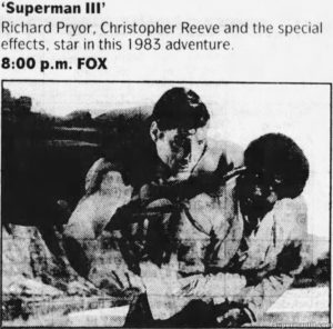 SUPERMAN III- WJZY ad. May 10, 1990.