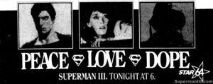 SUPERMAN III- WSTR ad. May 19, 1991.