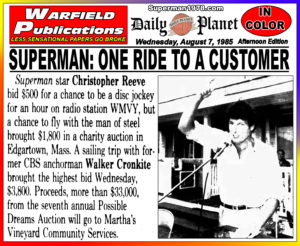 SUPERMAN THE MOVIE THE DAILY PLANET- August 7, 1985.