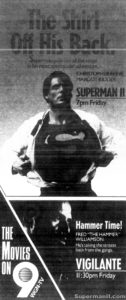 SUPERMAN II- WGN ad.
November 9, 1990.