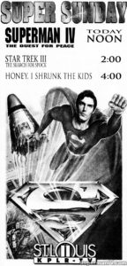 SUPERMAN IV- KPLR ad. November 24, 1996.