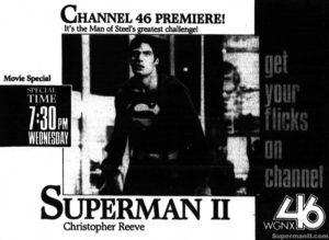 SUPERMAN II- WGNX ad. November 21, 1990