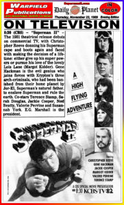 SUPERMAN II THE DAILY PLANET- November 23, 1989.