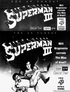 SUPERMAN III- KPDX ad. November 20, 1994.