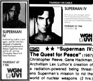 SUPERMAN IV- WGN ad.
January 8, 1993.