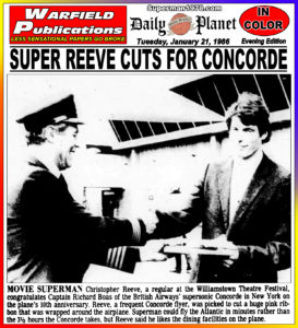 SUPERMAN THE MOVIE THE DAILY PLANET-
January 21, 1986.
Caped Wonder Stuns City!